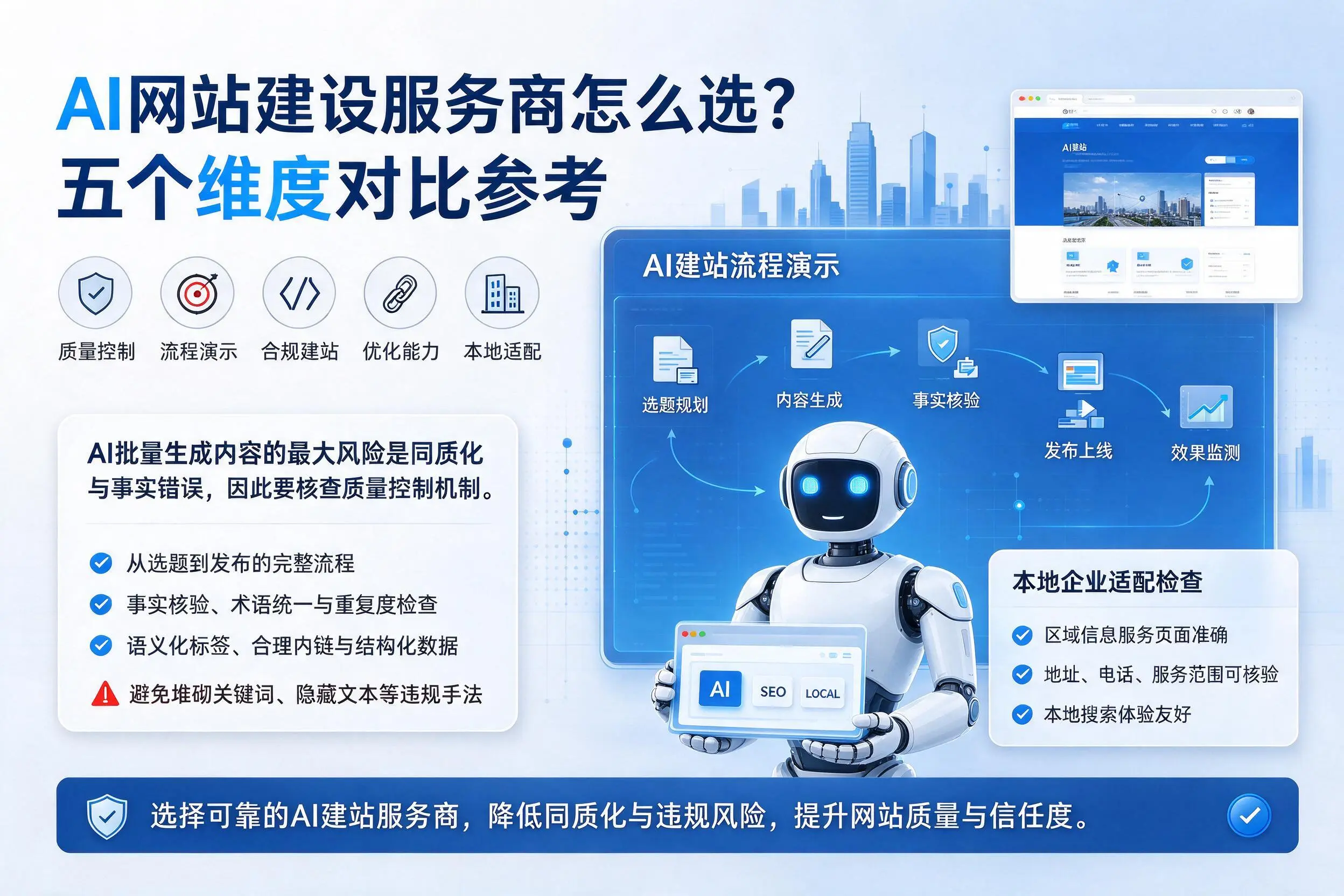 贵港AI网站建设服务商怎么选?五个维度对比参考