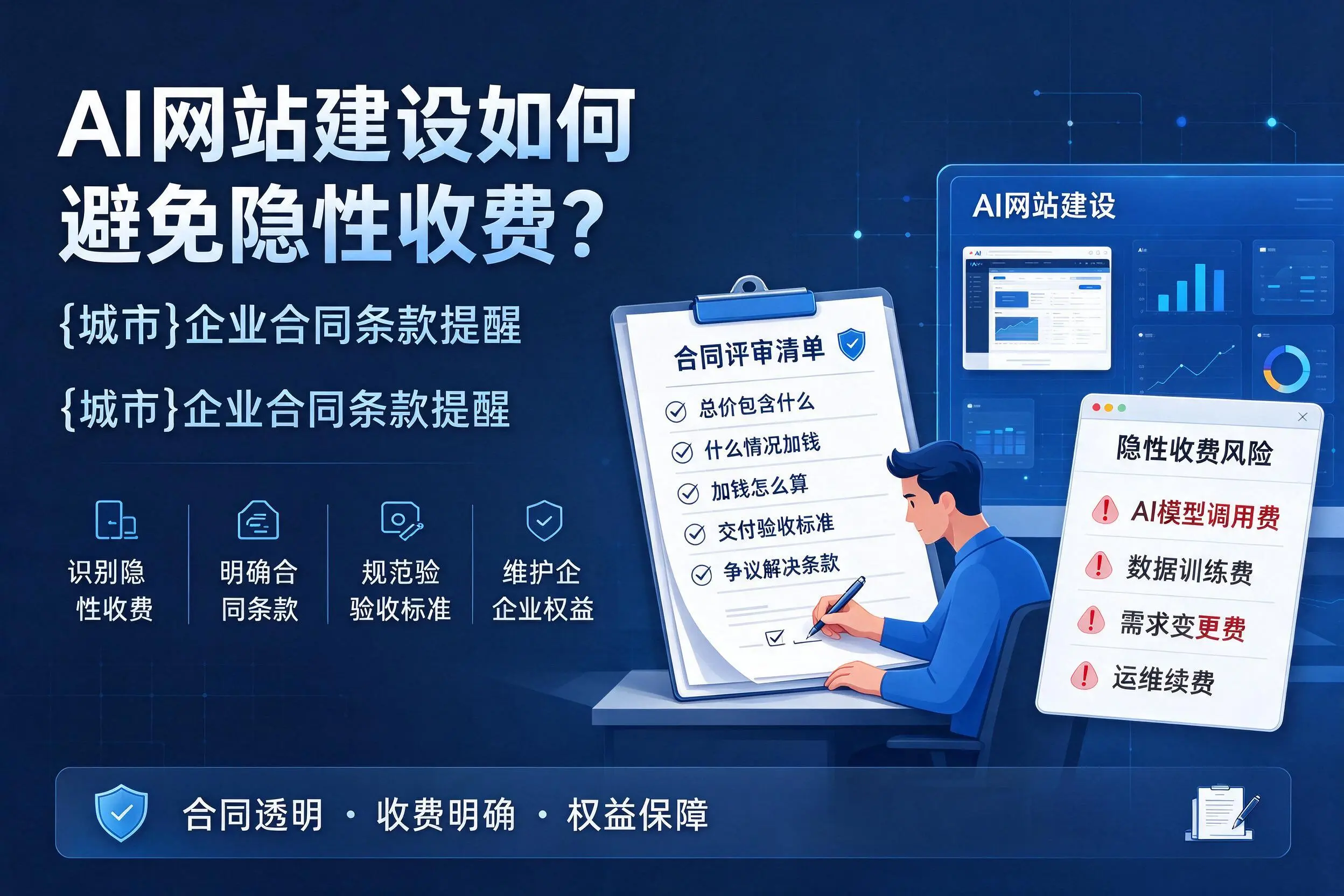 AI网站建设如何避免隐性收费？贵港企业合同条款提醒